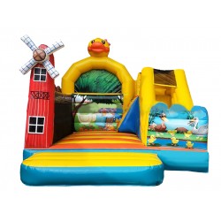 Château Gonflable Maison Des Canards Avec Toboggan