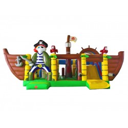 Parcours Gonflable Bateau Pirate Multi-activités
