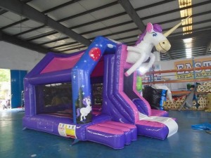 La diapositive du château gonflable est-elle juste un matériau en PVC ordinaire?